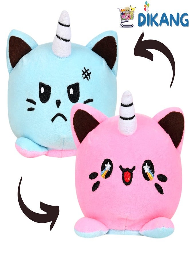DIKANG Reversible Cat Plushie Soft Toys for Kids | Kids Soft Toy, Baby Toys, Birthday Gift for Girls and Boys | Plush Soft Toys for Kids (15 cm, Reversible Cat (Pink/Sky Blue)) - Image 4